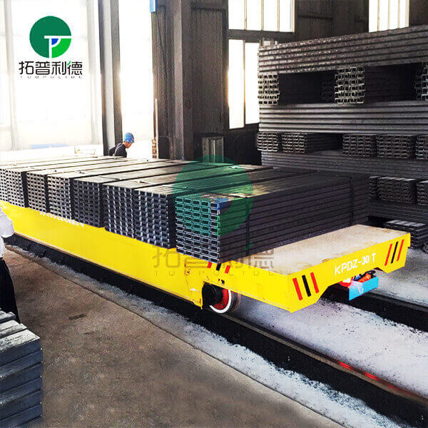 30 Ton Rail Powered U-Steel Transfer Carts For Metal Factory
