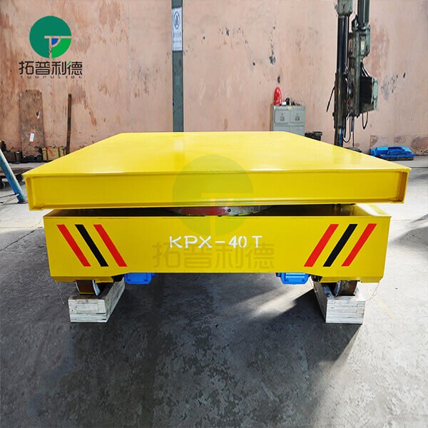 40 Ton Motorized Battery Operated Transport Cart With Lifting Deck