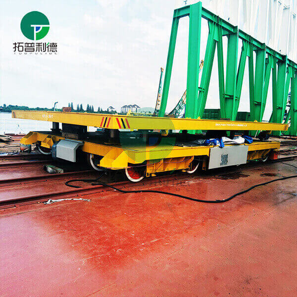 Shipyard Transporter Barge Material Transfer Car With Lifting Deck