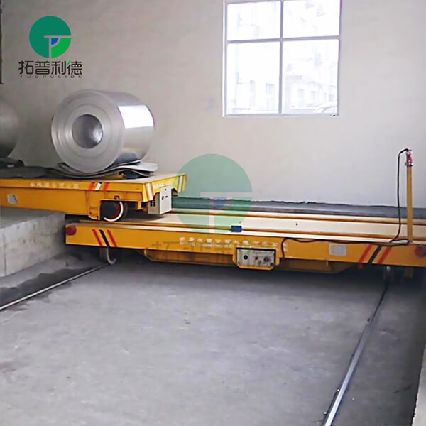 Workshop Inter Bay Battery Operated Coil Transport Trolley 30 Tons