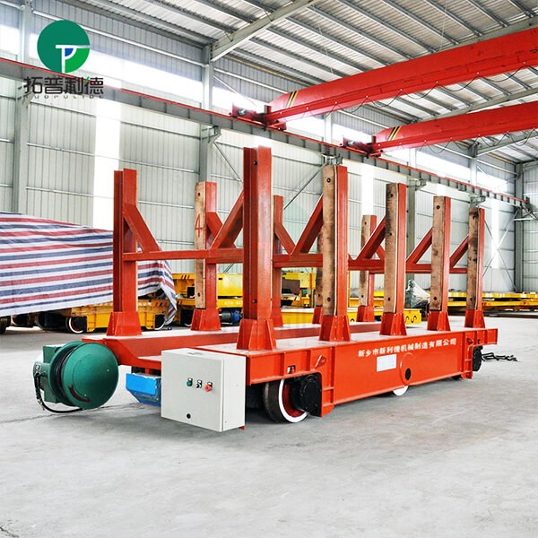 50 Ton Cable Power Steel Tube Transfer Trolley With U-Shaped Bracket