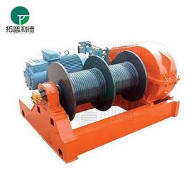 Belt Type Brake Rope Guide Double Drums Industrial Winch