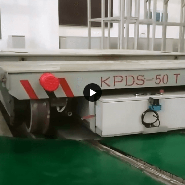 Low Voltage Rail Powered Turntable Transfer Cart For Workshop Transport