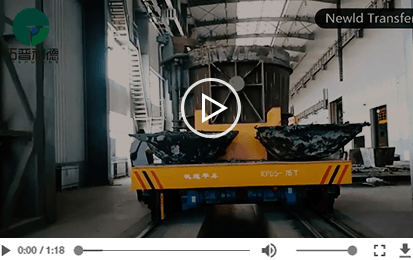 75 Ton Rail Powered Hot Metal Ladle Car For Steel Plant