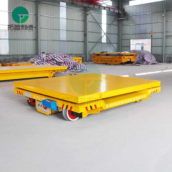 Foundry Material Handling Rail Guided Transfer Trolley With Lifting Deck