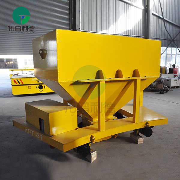 Automated Hopper Handling Transfer Trolley On Rail Towed Cable Powered