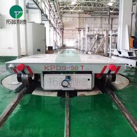 Machinery Manufacturing Workshop Material Handling Rail Transfer Cart On Turntable