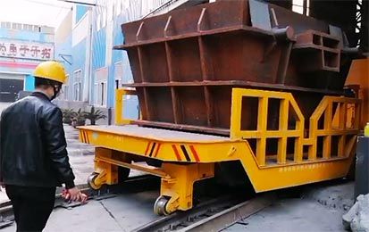 Slag Ladle Transfer Cart For Smelter Foundry