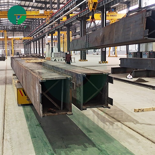 20T Trackless Transfer Trolley For Workshop Steel Structure Handling