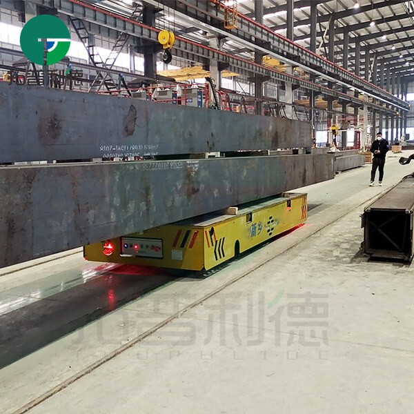 20T Trackless Transfer Trolley For Workshop Steel Structure Handling