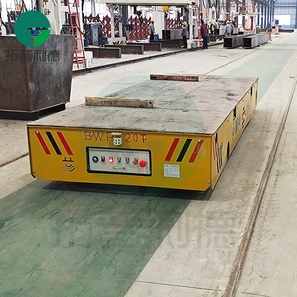 20T Trackless Transfer Trolley For Workshop Steel Structure Handling