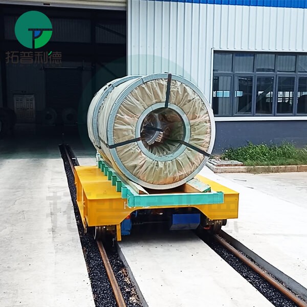 10T Workshop Rail Powered Coil Transfer Cart On Rails