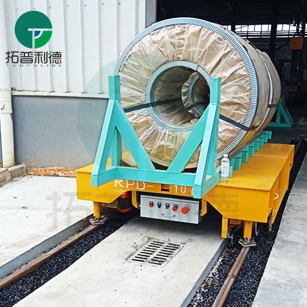 10T Workshop Rail Powered Coil Transfer Cart On Rails