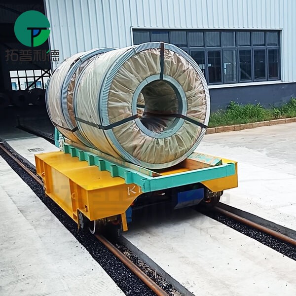 10T Workshop Rail Powered Coil Transfer Cart On Rails