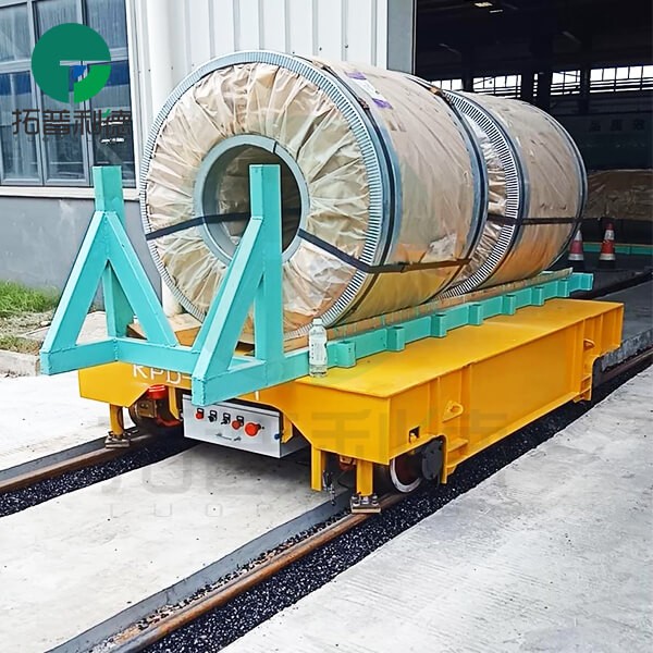 10T Workshop Rail Powered Coil Transfer Cart On Rails