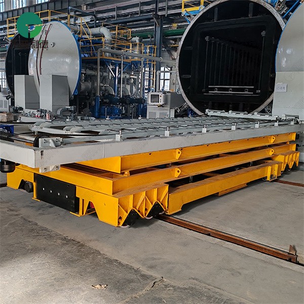 Vertical And Horizontal Movement Rail Transport Trolley With Scissor Lift