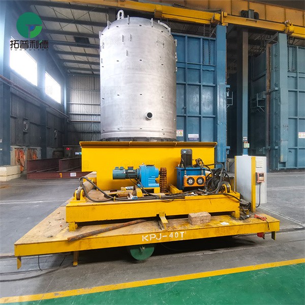 40Ton High Payload Factory Cable Reel Powered Rail Transfer Cart