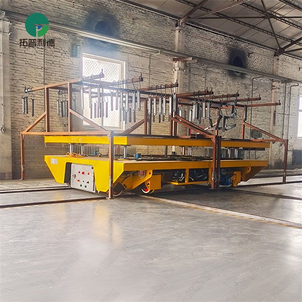 6Ton Rail Electric Flatbed Trolley With Hydraulic Lift