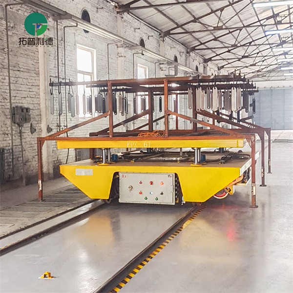 6Ton Rail Electric Flatbed Trolley With Hydraulic Lift