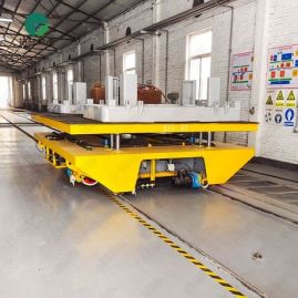 6Ton Rail Electric Flatbed Trolley With Hydraulic Lift