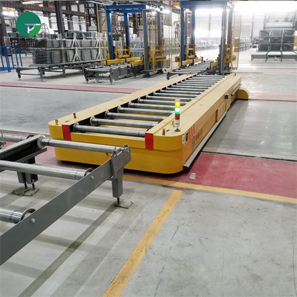 3T Customized Warehouse Rail Guided Vehivles With Roller Table