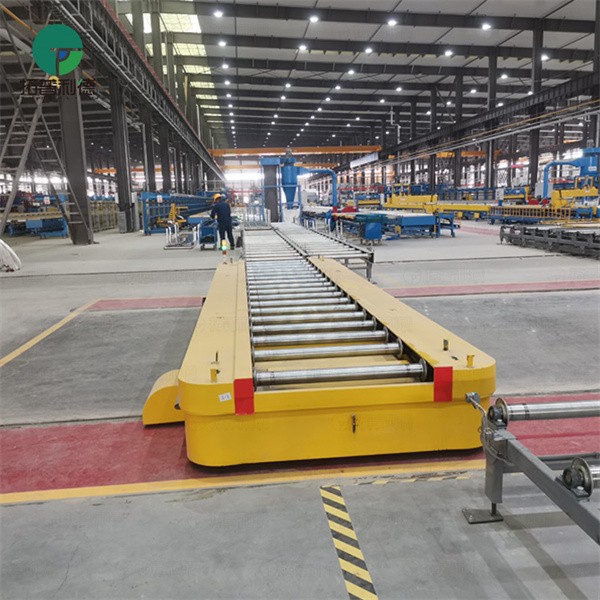 3T Customized Warehouse Rail Guided Vehivles With Roller Table