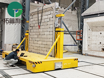 Battery Rail Transfer Cart for High-Temperature Furnace Doors in Steel Plants