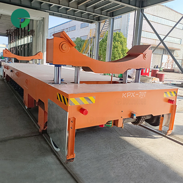 70T Battery Powered Hydraulic Lifting Rail Transfer Cart
