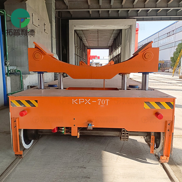 70T Battery Powered Hydraulic Lifting Rail Transfer Cart