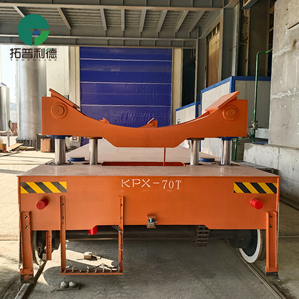 70T Battery Powered Hydraulic Lifting Rail Transfer Cart