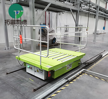 1 Ton Mobile Cable Powered Rail Transfer Trolley for Workshop Material Handling