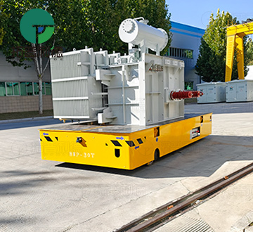 Battery Powered Trackless Transfer Cart Solves Heavy Machinery Handling