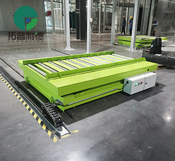 Scissor Lifting Roller Table Rail Transfer Cart for Workshop