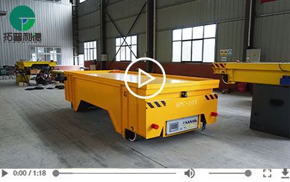 Customized 10 Tons Handle Control Rail Transfer Cart
