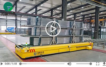 3 Tons Production Line Electric Rail Transfer Cart with Roller