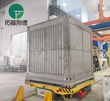 19.2 Tons Motorized Rail Transfer cart Enables Efficient Logistics at Container Plants