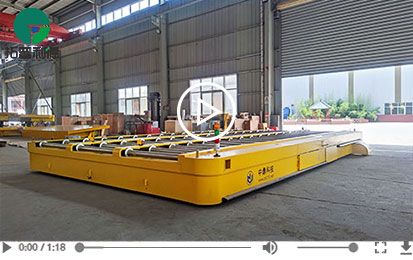 9 Tons Motorized Rail Transfer Cart with Roller Table