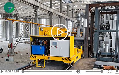 90 Degrees Lifting Roller Table Rail Guided Vehicle