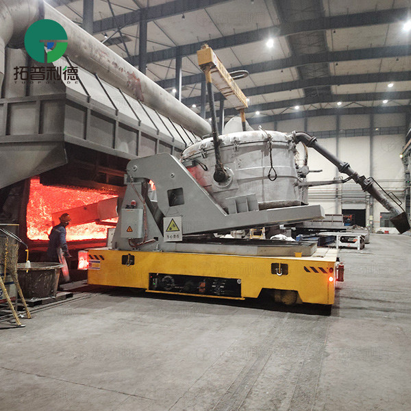 40 Tons Trackless Transfer Cart Tons Molten Aluminum Handling