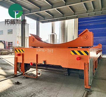 70 Tons Rail Guided Vehicle with Hydraulic Lifting for Mold Handling