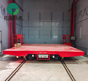75 Tons Battery Drive Rail Transfer Cart for Material Handling