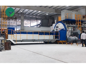 Motorized Rail Guided Vehicle with Lifting Device for Vacuum Furnace