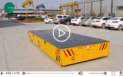 20 Tons Steerable Battery Drive Trackless Transfer Cart