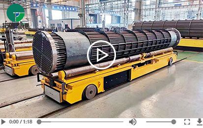 10 Tons Roller Table Rail Motorized Transfer Cart