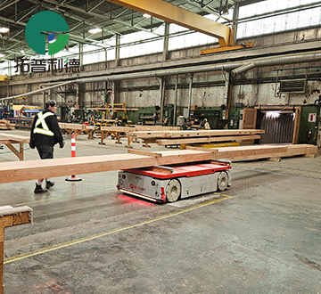 Hydraulic lifting AGV for Wood Manufacturing Workshop