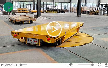 Workshop Battery Drive Rail Transfer Cart with Turntable