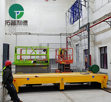 30 Tons Cable Reel Rail Transfer Cart in Workshop Transportation