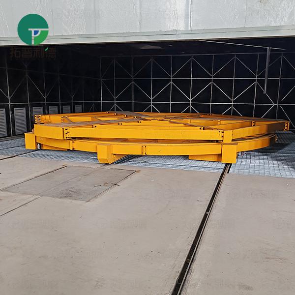 Large Capacity Turning Rail Transfer Cart for Blasting Room