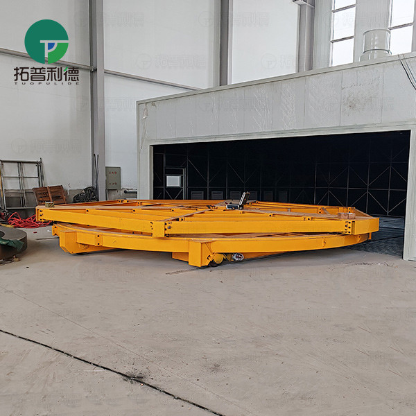 Large Capacity Turning Rail Transfer Cart for Blasting Room