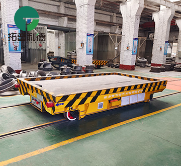 5 Tons Pump Industry Battery Rail Transfer Cart in Workshop